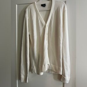 Men’s Dockers Cream Cardigan Sweater (Size Medium)